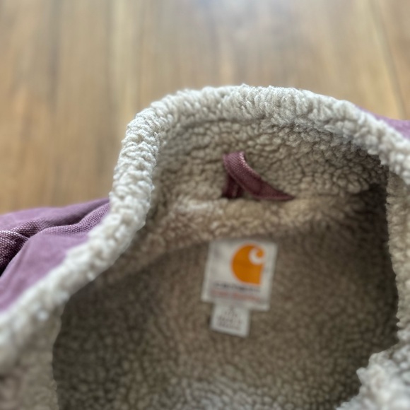 Carhartt womens washed duck Sherpa-Lined vest size small (4/6) - Picture 3 of 5